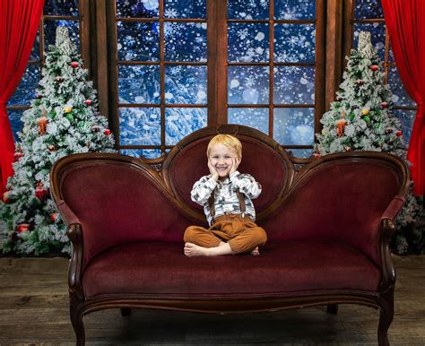 Kate Winter Snow Christmas Window Backdrop Designed By Chain Photograp