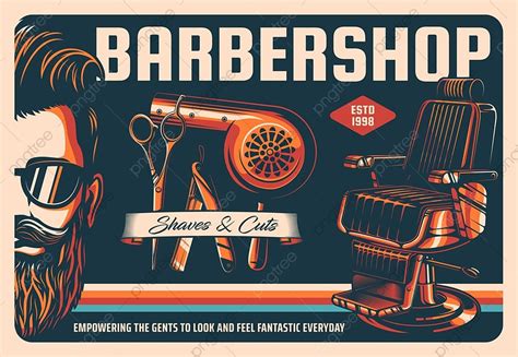 Barbershop Retro Poster Barber Shop Template Download On Pngtree