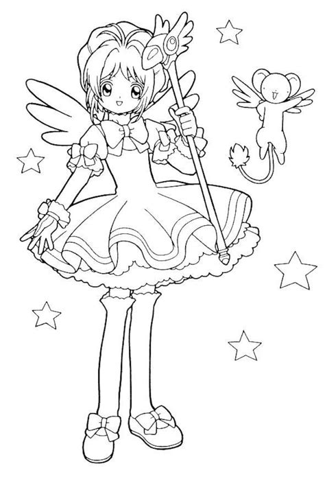 Desenho Da Sakura De Manga Para Colorir Colorir Sakura Card Captor