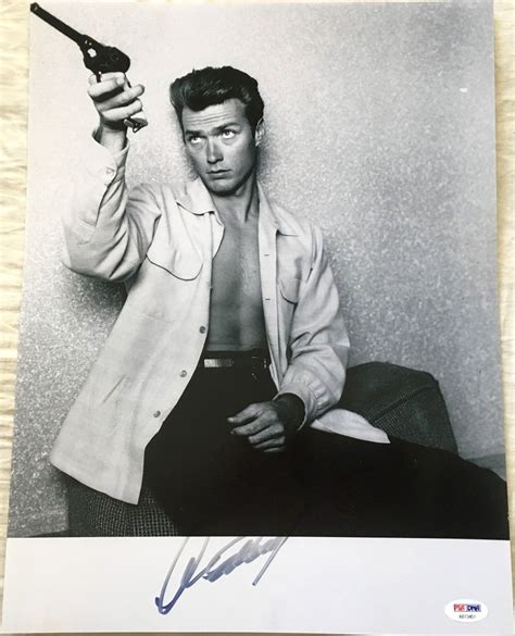 Clint Eastwood Autographed Vintage Black And White X Photo Psa Dna Autographsforsale Com