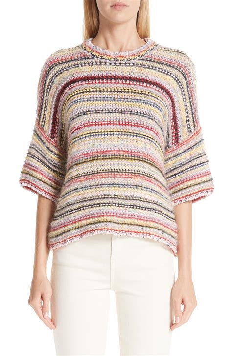 Ganni Mixed Knit Sweater Nordstrom