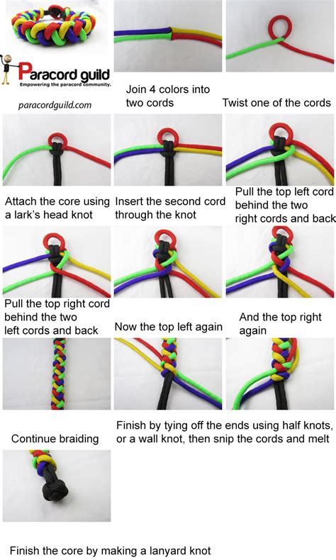 How to braid 6 strands traffic club. Round braid paracord bracelet - Paracord guild