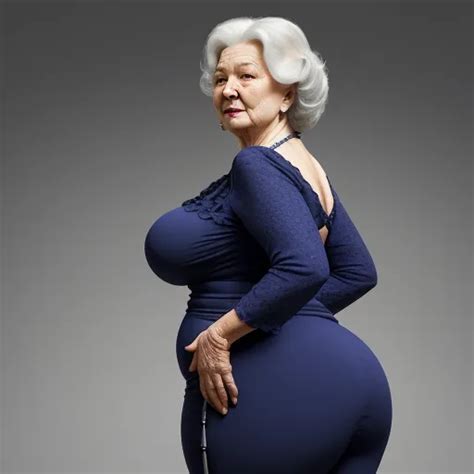 K Image Granny Showing Big Booty In Lingerie