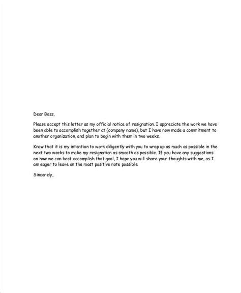 heartfelt resignation letters   sample  format