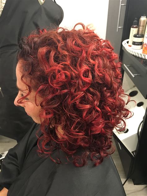 Red Hair Naturally Curly Hand Painted Rocket Chocolate And Firecracker Red By The Curl Girl