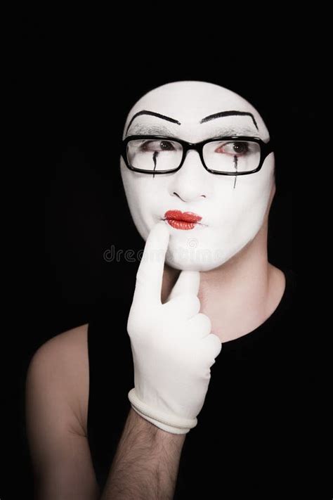 Portret Of The Mime Stock Photo Image Of White Actor 7623064