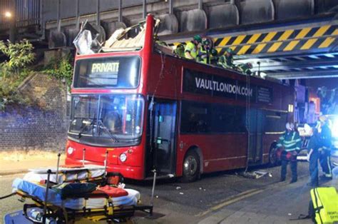 London Double Decker Bus Crash At Least 26 Hurt As Top Tier Torn Off Vehicle Daily Star