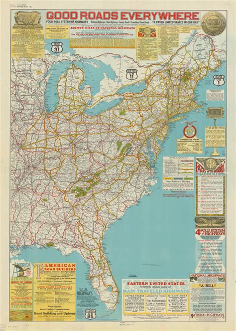 Highway Map Of Eastern United States United States Map