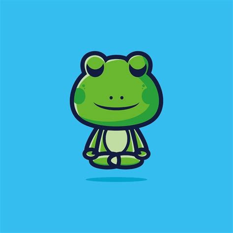 Premium Vector Cute Frog Do Meditation Premium Vector