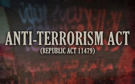 Anti Terror Law Takes Effect July 18 Doj