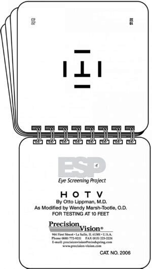 Hotv Single Symbol Eye Test Book With Interaction Bars Precision Vision