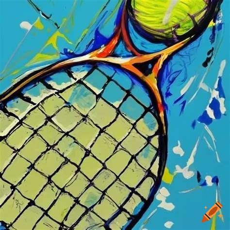 Abstract Painting Of A Tennis Match On Craiyon