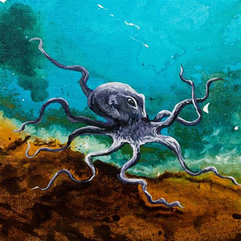 Octopus Sanctuary In 2021 Abstract Ocean Painting Ocean Art Painting