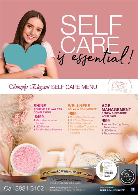 Self Care Packages 2021 Simply Elegant Beauty Salon Centre Strathpine