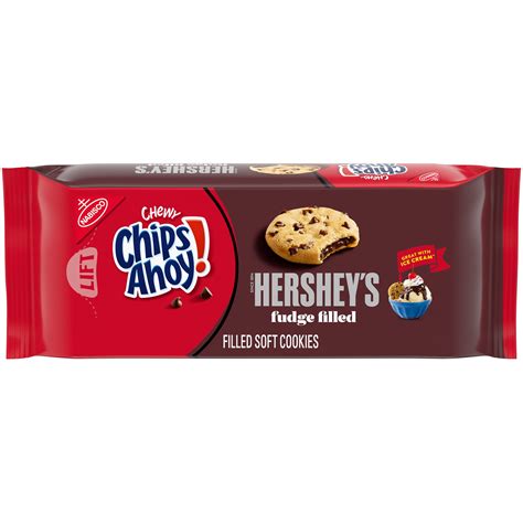 Chips Ahoy Chewy Hershey S Fudge Filled Soft Cookies 9 6 Oz