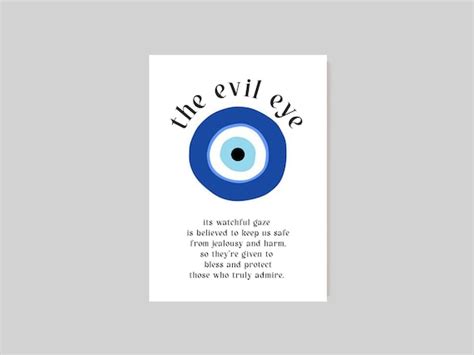 The Evil Eye Poster Evil Eye Spiritual Poster L 5x7 Etsy