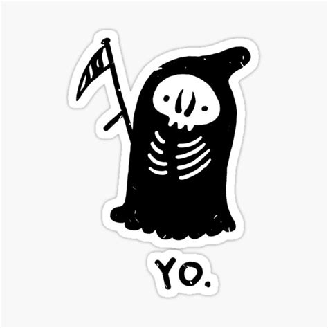 Grim Reaper T Shirt Sticker For Sale By Dzaksha Redbubble