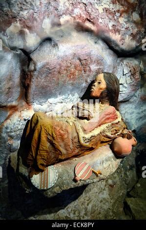 Mummy Juanita Museum At The Colca Canyon In Cabanaconde Peru Stock