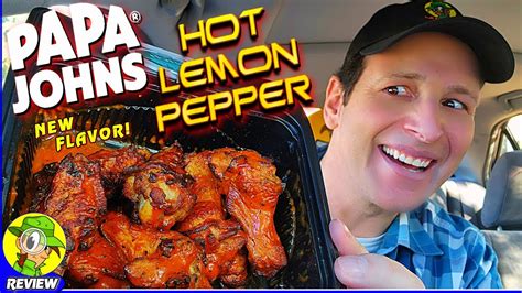 papa john s® hot lemon pepper wings review 🔥🍋🍗 new flavor 😍 peep this out 🕵️‍♂️ youtube