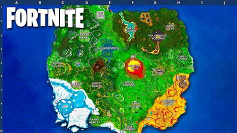 Each is listed below, sorted by what area of the map they fall into, brief notes will soon be added. SEASON 9 MAP LEAKED! (Fortnite: Battle Royale) - YouTube