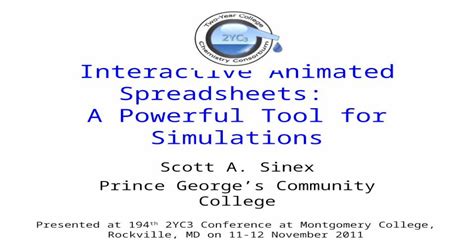 Interactive Animated Spreadsheets A Powerful Tool For Simulations