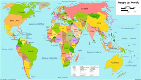 Cartina Mondo Politica Grande