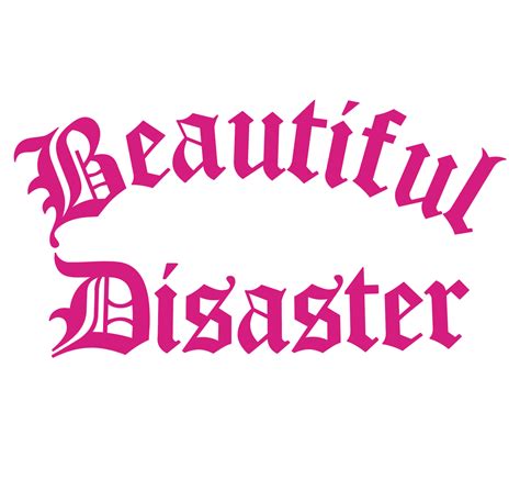 Beautiful Disaster Vinyl Sticker Pink 10 Beautiful Disaster Clothing