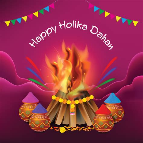 Vector Illustration Of Happy Holika Dahan Festival 20208229 Vector Art