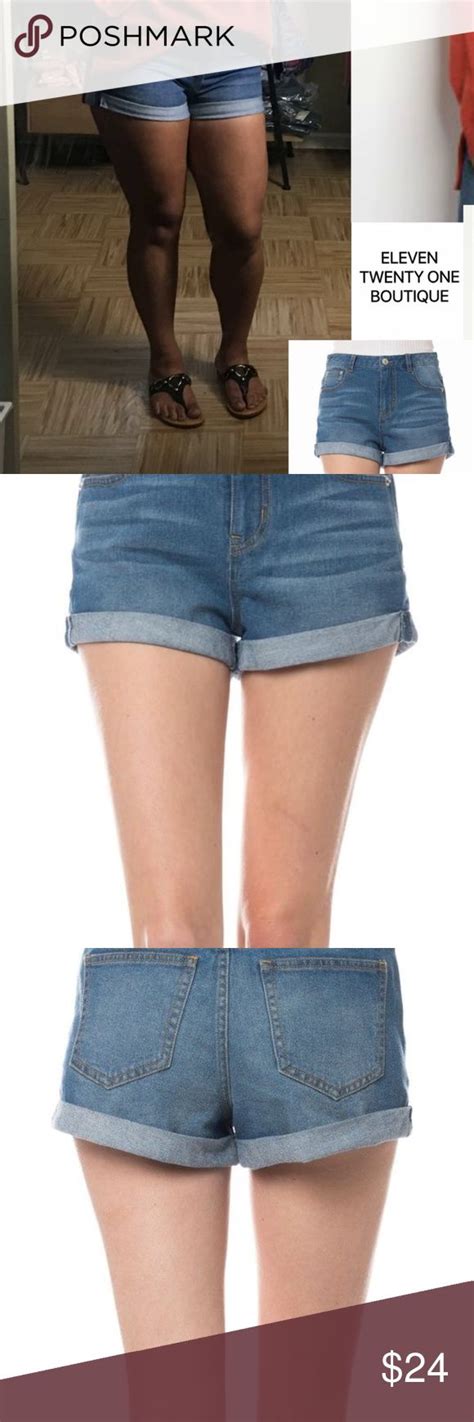 Cuffed Denim Daisy Duke Short Shorts
