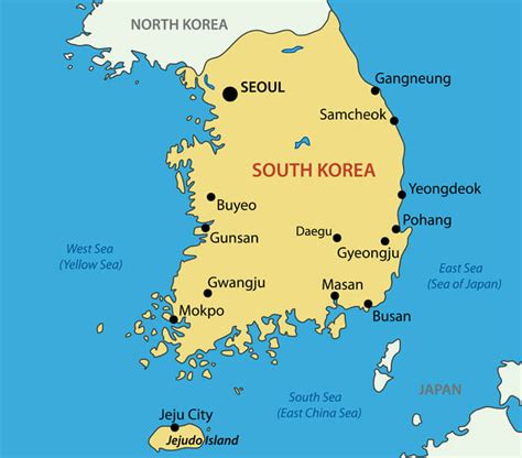 Map Of The Korean Peninsula South Korea Korea Map Korean Lessons
