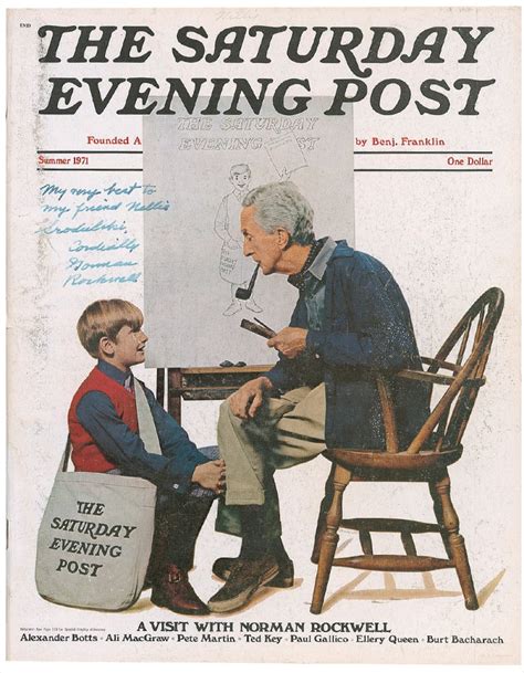 Lot Detail Wonderful Item Signed By Norman Rockwell A Copy Of