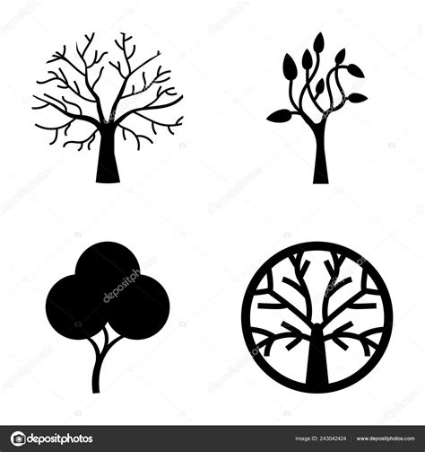 Tree Symbols Icon Bundle Stock Vector Image By ©prosymbols 243042424