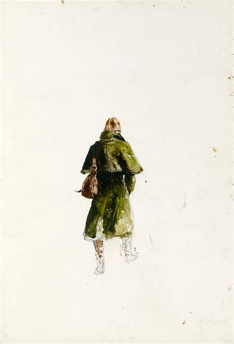 Bonhams Andrew Wyeth 1917 2009 Loden Coat Study 29 X 21 38in