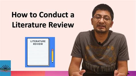 how to conduct a literature review for beginners step by step guide youtube