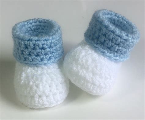 Cuffed Baby Booties Crochet Pattern Aunt B S Loops Stitches