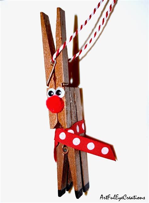 Rudolph Red Nosed Reindeer Clothespin Ornament Etsy In 2021