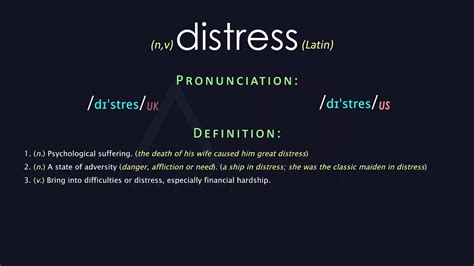 Distress Meaning And Pronunciation Audio Dictionary YouTube