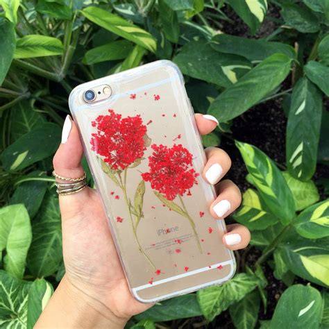 Pressed Red Wildflowers Phone Case Wildflower Phone Cases Phone