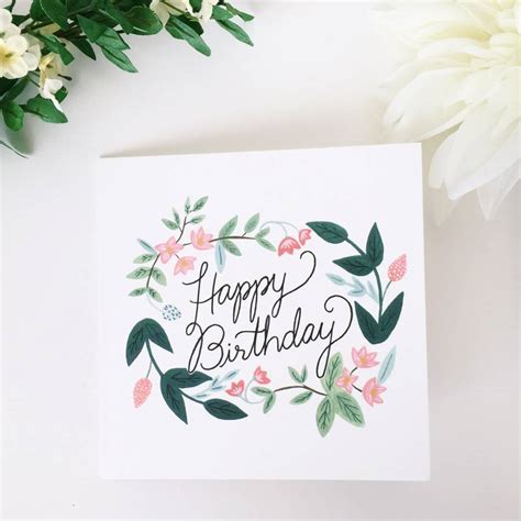 Happy Birthday Floral Card By Sonni And Blush Paper Co
