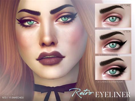 Retro Eyeliner N73 By Pralinesims At Tsr Sims 4 Updates