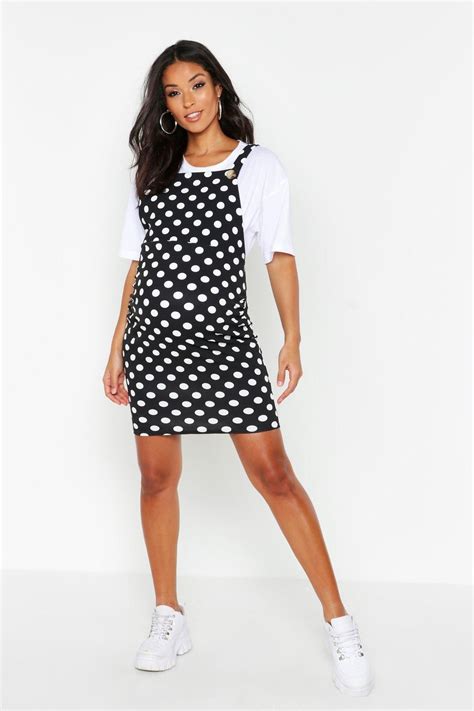 Maternity Polka Dot Pinafore Dress Pinafore Dress Polka Dress Rainy Day Dress Outfit