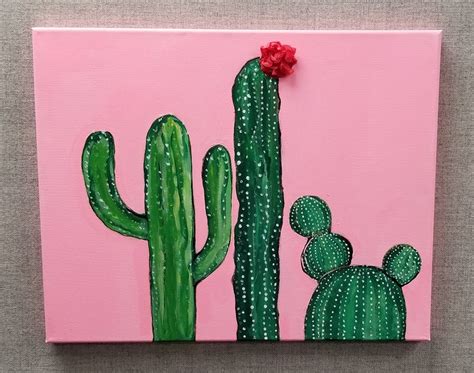 Easy Cactus Paintings For Beginners