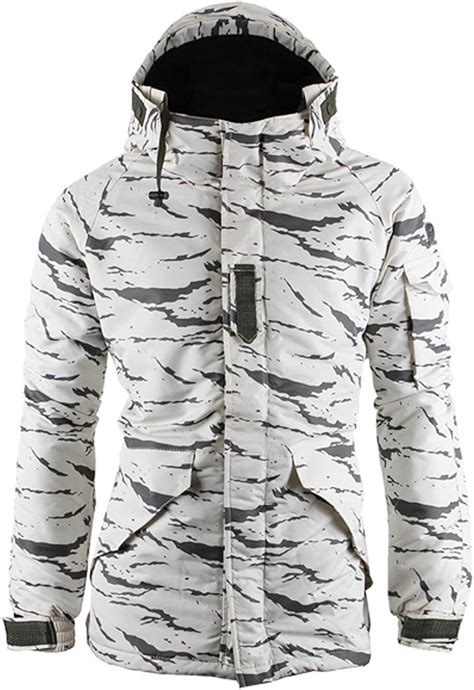 Mens Camouflage Hooded Waterproof Winter Snowboard Ski Jacket Medium