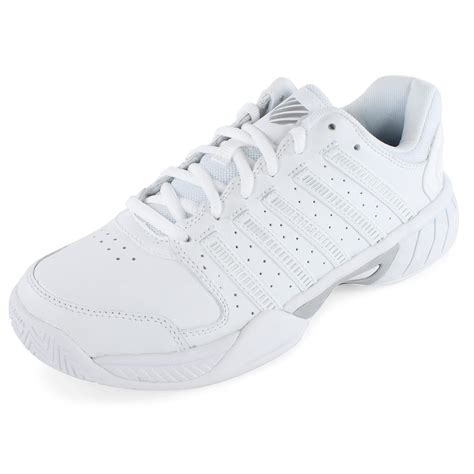 K Swiss Women S Express Leather Tennis Shoes White And Silver