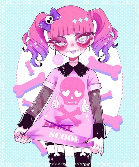 Pastel Goth Anime Girl Oc