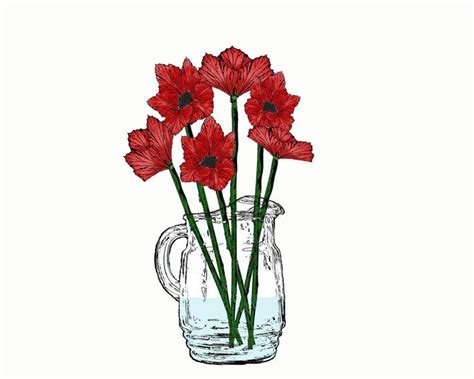 Poppies I Love This Red Poppies Folk Art Nature Print One Of My