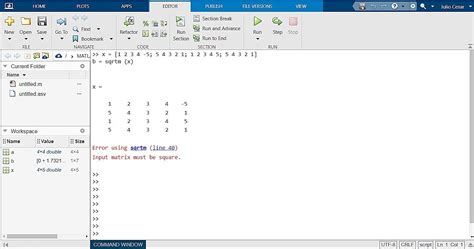 Square Root In Matlab