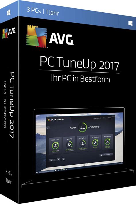 Internet security is working fine. AVG PC TuneUp 2017 Full version, 3 licenses Windows System ...