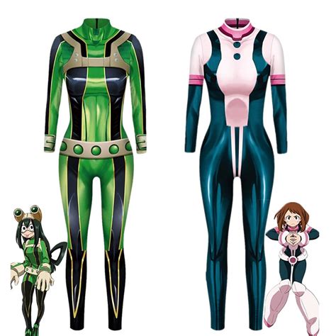 Anime My Hero Academia Cosplay Asui Tsuyu Ochaco Uraraka Jumpsuit