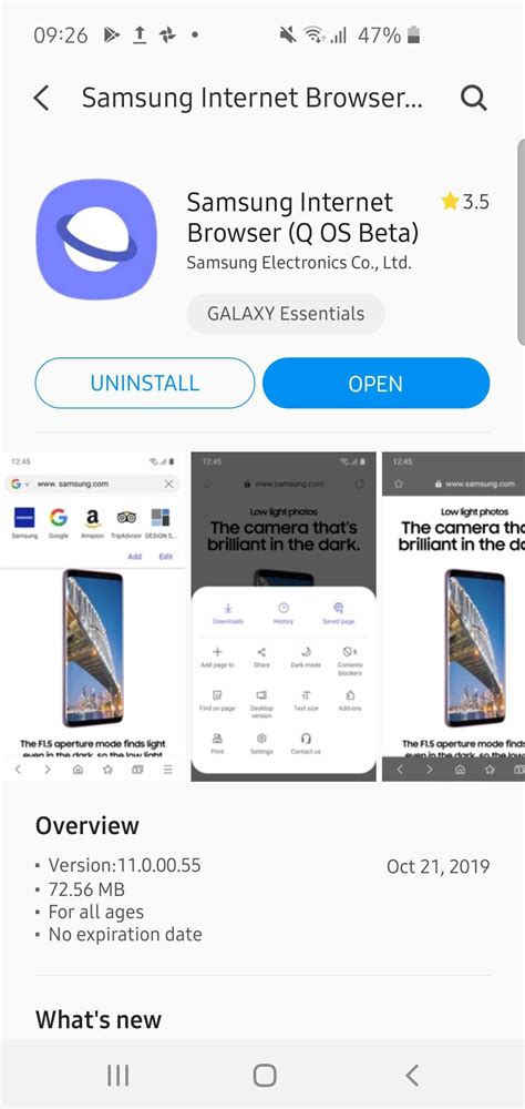 Samsung Internet V11 Arrives With Chromium 75 And Minor Ui Changes